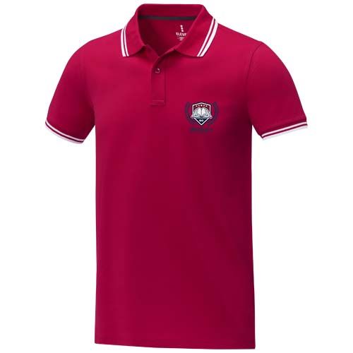 Polo de manga corta con ribete para hombre 
