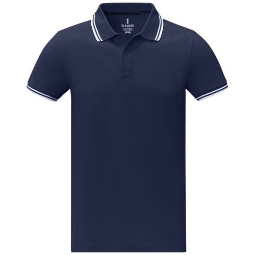 Polo de manga corta con ribete para hombre 