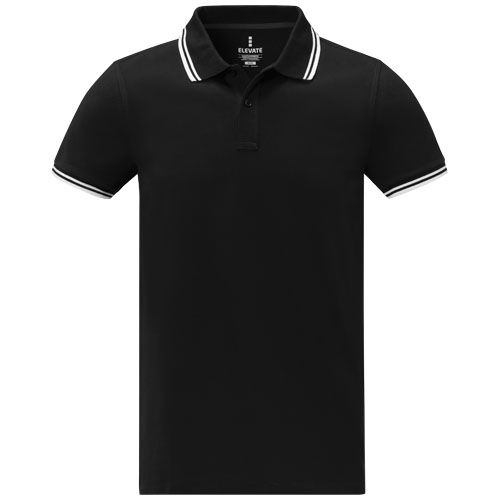 Polo de manga corta con ribete para hombre 