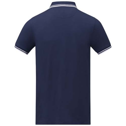 azul marino Polo de manga corta con ribete para hombre de 200 g/m² Amarago