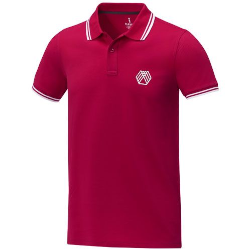 Polo de manga corta con ribete para hombre 