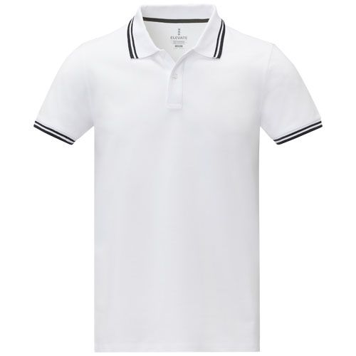 Polo de manga corta con ribete para hombre 