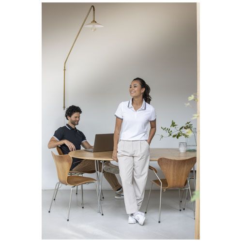 Polo de manga corta con ribete para hombre 