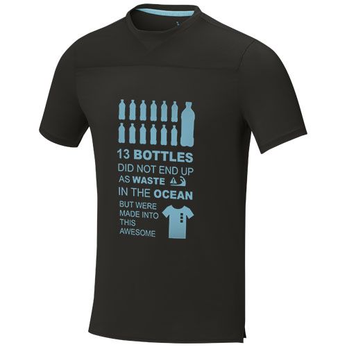 black Camiseta Cool fit de manga corta para hombre en GRS reciclado de 160 g/m² Borax