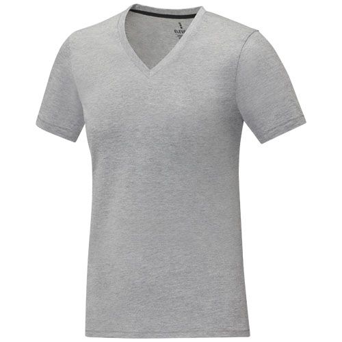 Camiseta de manga corta y cuello en V para mujer 