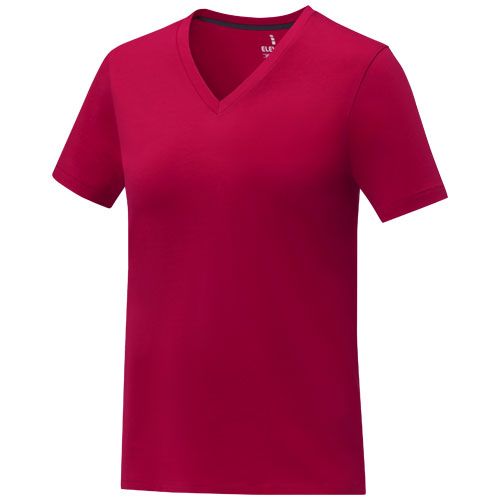 CAMISETA DE MANGA CORTA Y CUELLO EN V PARA MUJER