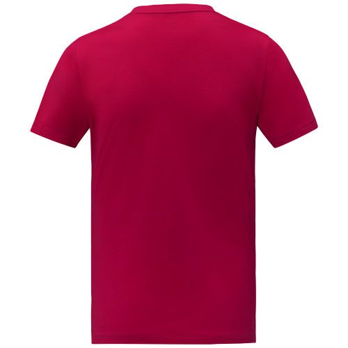 red Camiseta de manga corta y cuello en V para hombre