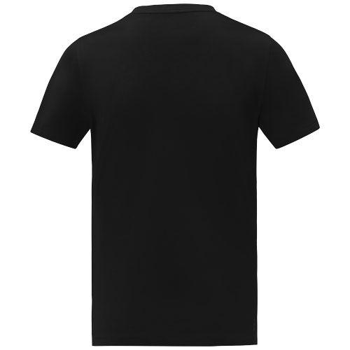 black Camiseta de manga corta y cuello en V para hombre