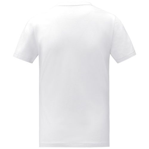 white Camiseta de manga corta y cuello en V para hombre