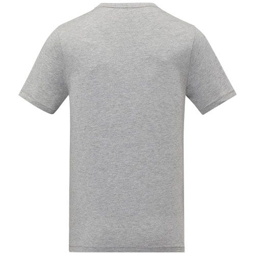 gris chiné Camiseta de manga corta y cuello en V para hombre