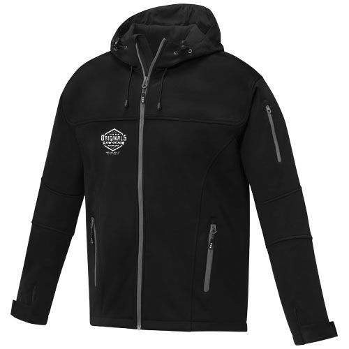 black Chaqueta softshell para hombre