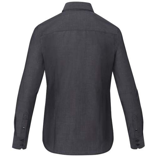 black Camisa orgánica de manga larga para mujer