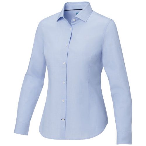 azul claro Camisa orgánica de manga larga para mujer