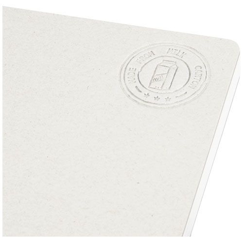 de blanco Libreta A5 sin lomo fabricada con cartones de leche recilados