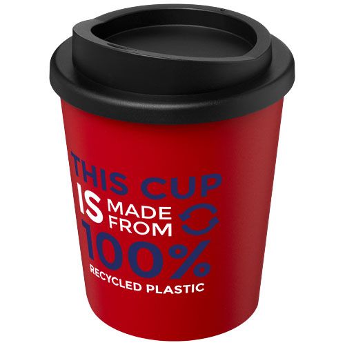 rojo/negro Americano® Vaso térmico de 250 ml reciclado