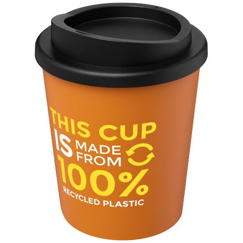 naranja/negro Americano® Vaso térmico de 250 ml reciclado