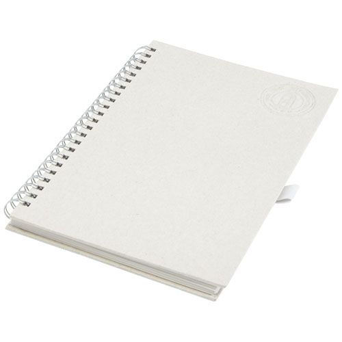 de blanco Libreta A5 con espiral fabricada a partir de cartones de leche recilados