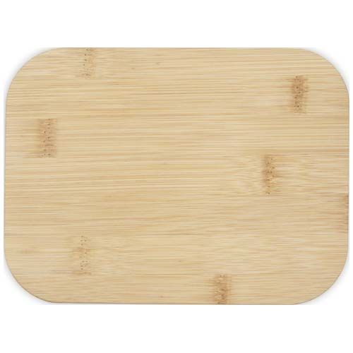 Fiambrera de 1000 ml en vidrio con tapa de bambú 