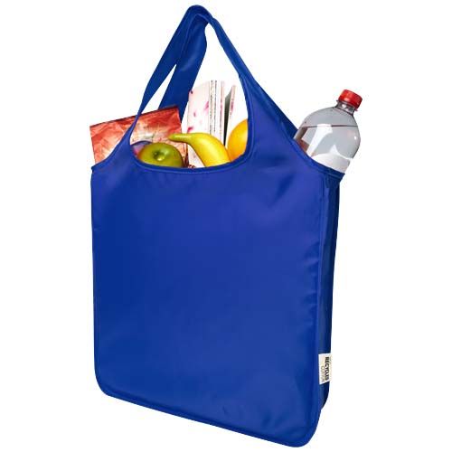 azulón Bolsa Tote plegable grande de PET reciclado
