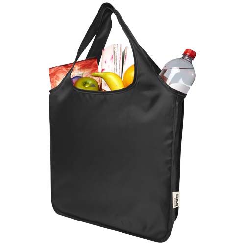 black Bolsa Tote plegable grande de PET reciclado