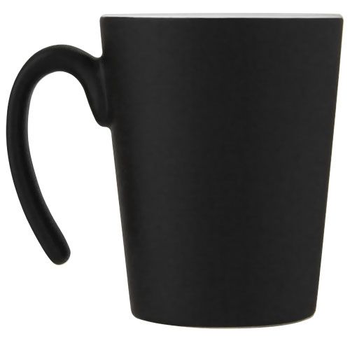 blanco/negro Taza de cerámica con asa de 360 ml