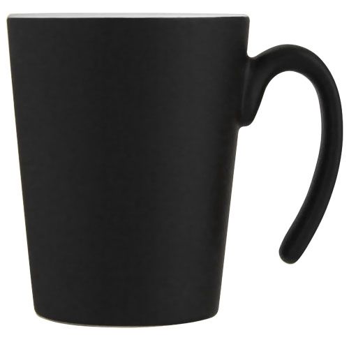 blanco/negro Taza de cerámica con asa de 360 ml