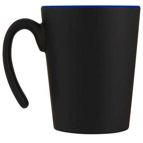 azul/negro Taza de cerámica con asa de 360 ml