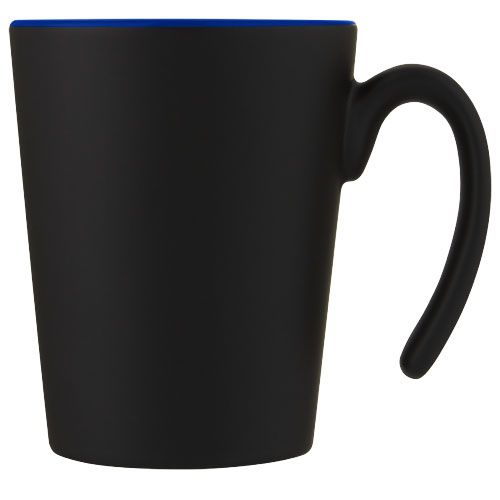 azul/negro Taza de cerámica con asa de 360 ml