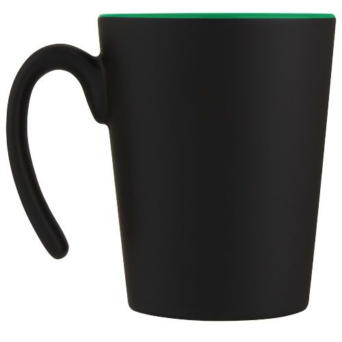 verde/negro Taza de cerámica con asa de 360 ml