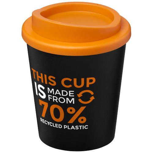 negro/naranja Vaso reciclado de 250 ml
