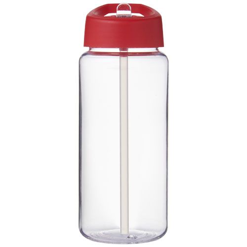 blanco translúcido/rojo Bidón deportivo con tapa con boquilla de 600 ml H2O Active®