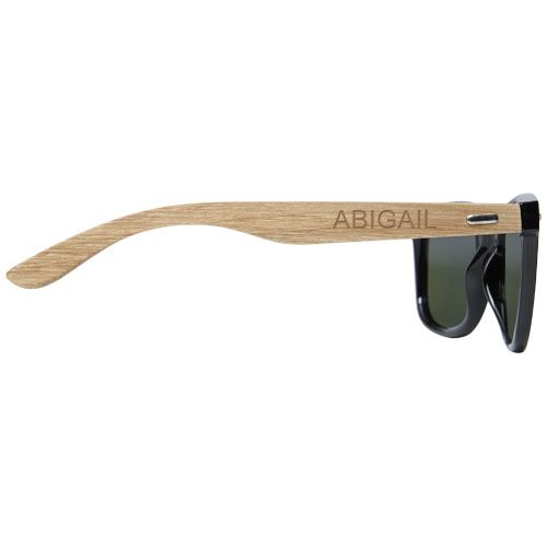 Gafas de sol polarizadas con cristal de espejo de PET reciclado/madera en caja de regalo 
