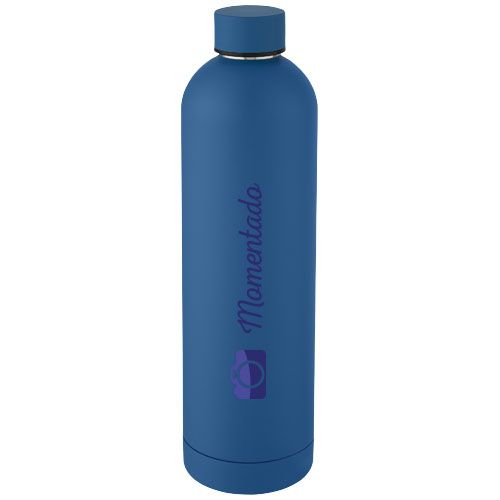 azul acero Botella con aislamiento al vacío de cobre de 1 L