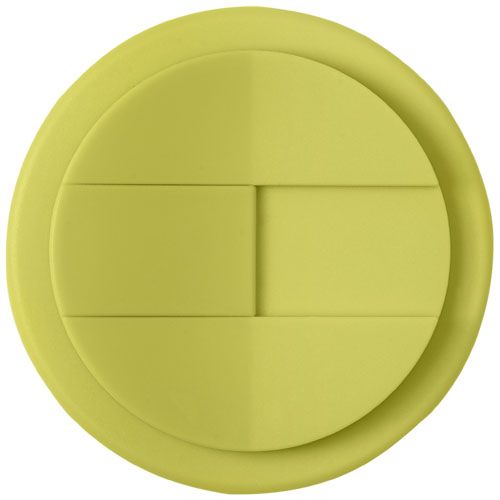 negro/verde lima Vaso reciclado de 250 ml con tapa antigoteo