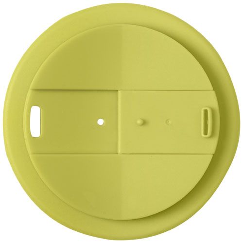 negro/verde lima Vaso reciclado de 250 ml con tapa antigoteo