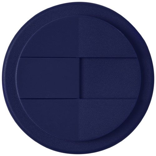 negro/azul Vaso reciclado de 250 ml con tapa antigoteo