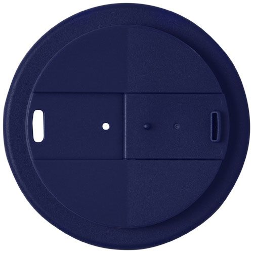 negro/azul Vaso reciclado de 250 ml con tapa antigoteo