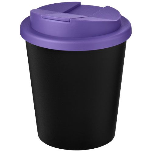 VASO RECICLADO DE 250 ML CON TAPA ANTIGOTEO 
