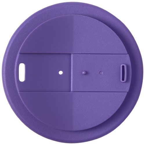 negro/morado Vaso reciclado de 250 ml con tapa antigoteo