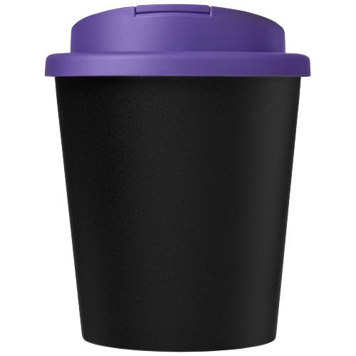 negro/morado Vaso reciclado de 250 ml con tapa antigoteo