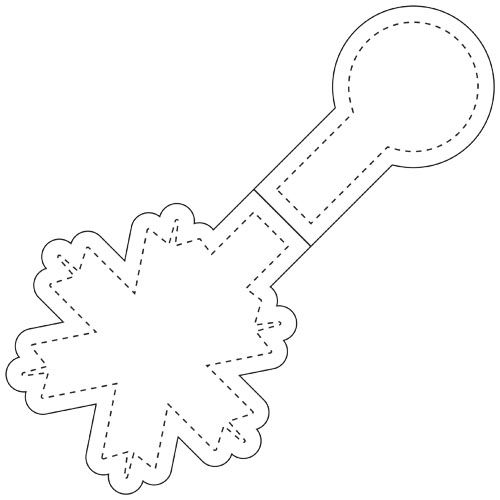 Imán reflectante de PVC de copo de nieve M-10 