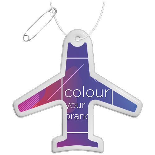 Colgante de PVC reflectante en forma de avión H-09 