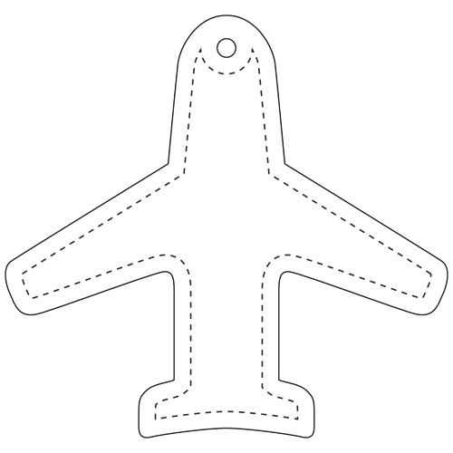 Colgante de PVC reflectante en forma de avión H-09 