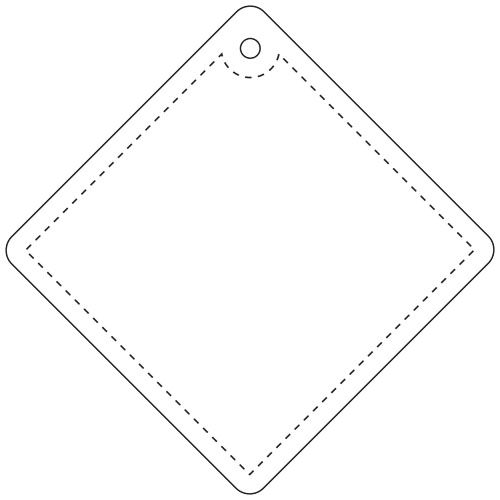 Colgante de TPU reflectante en forma de diamante pequeño H-09 