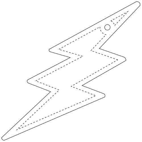 Attache réfléchissante en PVC en forme de flash H-10 RFX™ - 4