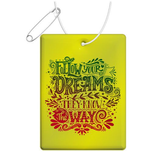 Colgante de PVC reflectante rectangular grande H-12 