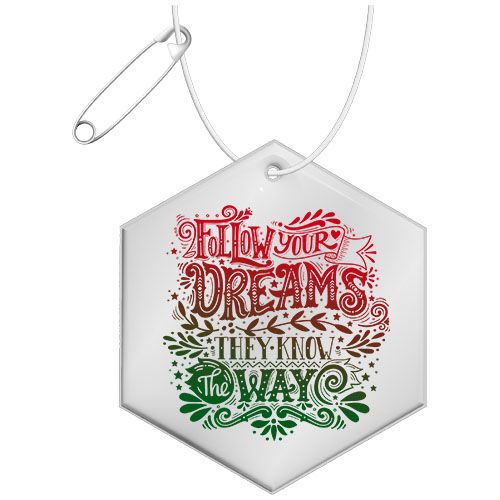 Colgante de PVC reflectante hexagonal H-12 