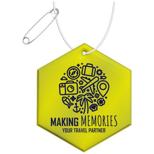 Colgante de TPU reflectante hexagonal H-12 