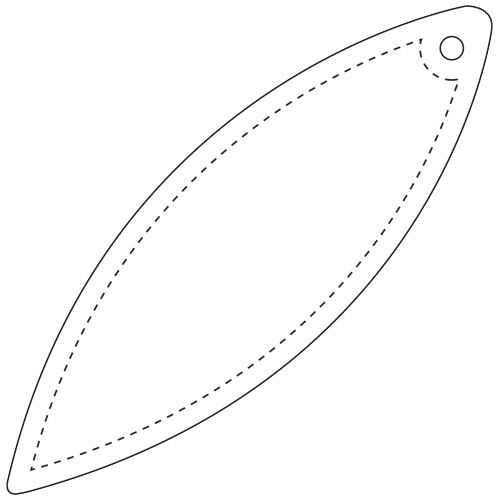 Colgante de PVC reflectante en forma de elipse H-12 