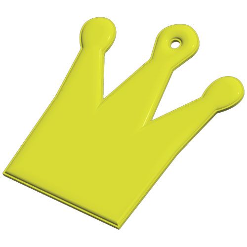 amarillo neón Colgante de TPU reflectante en forma de corona H-12